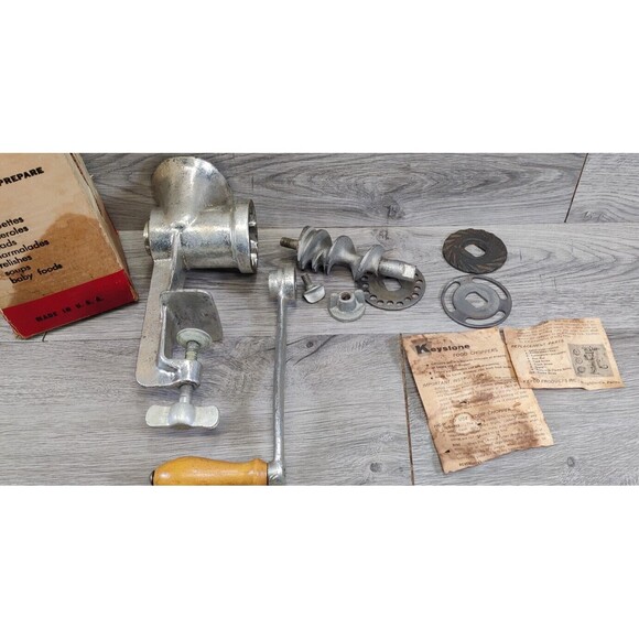 Vintage Keystone Food and Meat Chopper, Keyco Products, Inc., No. 1-0 in Box-USA - Picture 10 of 15